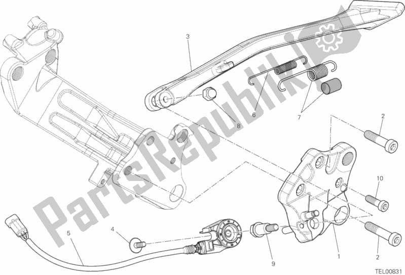 Wszystkie części do Stoisko Z Boku Ducati Diavel Carbon FL USA 1200 2018
